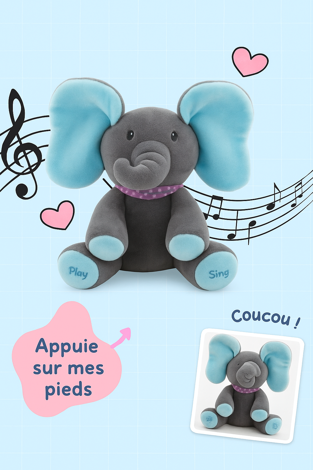 Éléphant parlant Coucou - Familysplace