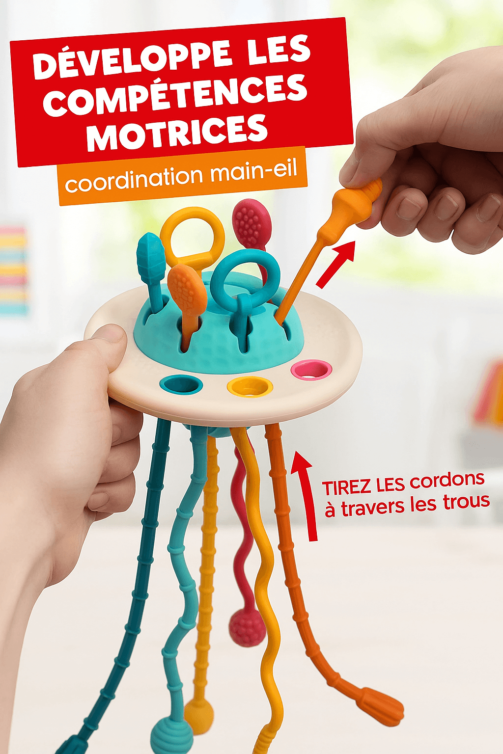 Jouets sensoriels Montessori pour tout-petits de 6 à 18 mois,